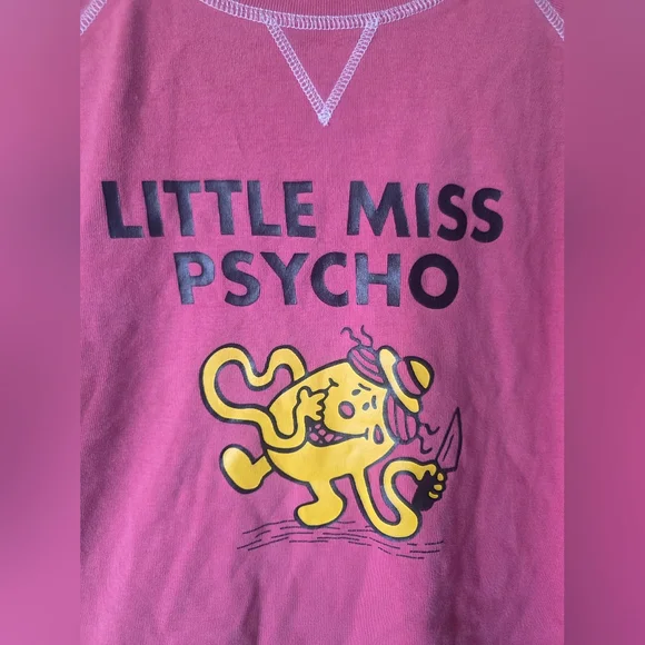 Little Miss Psycho Graphic Pink Tee - Picture 3 of 8